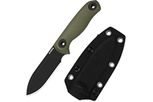 Kizer Drop Bear Fix 3 Fixed Blade Knife, 3.8" D2 Blade EDC Camping Knife with Olive Green G10 Handle, Small Hunting Knives with Sheath, Outdoor Survival Knives with Pocket Clip and Lanyard, 1101M1