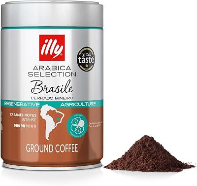 illy Ground Coffee Brazil Cerrado Minero 100% Arabica 250g Tin