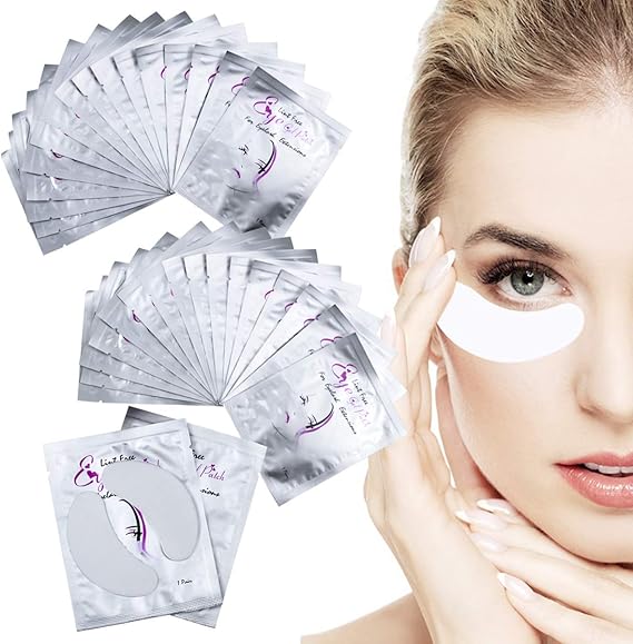 Patch Extensions de Cils 50 Paires Eye Gel Pads Patch Yeux Extension