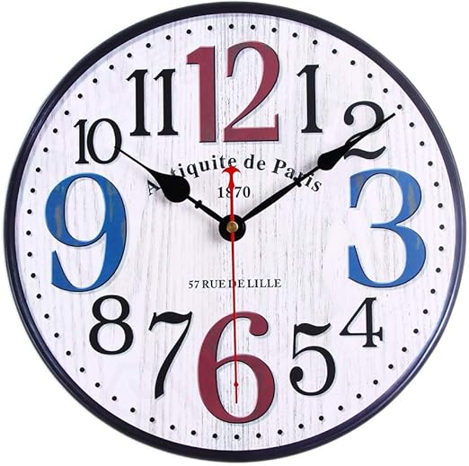 Amazon Com Decorative Wall Clock Battery Operated Wall Clock Non