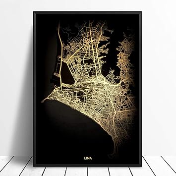 Amazon Com Painting Prints On Canvas City Poster Lima Black Gold Custom World City Light Map Poster Canvas Print Nordic Picture Artwork For Bedroom Living Room Bathroom Home Office 19 69 27 56in 50 70cm Frame Furniture Amazon Com Painting Prints On Canvas City Poster Lima Black Gold Custom World City Light Map Poster Canvas Print Nordic Picture Artwork For Bedroom Living Room Bathroom Home Office 19 69 27 56in 50 70cm Frame Furniture