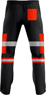 mymixtrendz Mens Hi Vis Two Tone Reflective Tape Cuffed Workwear Jogging view 2