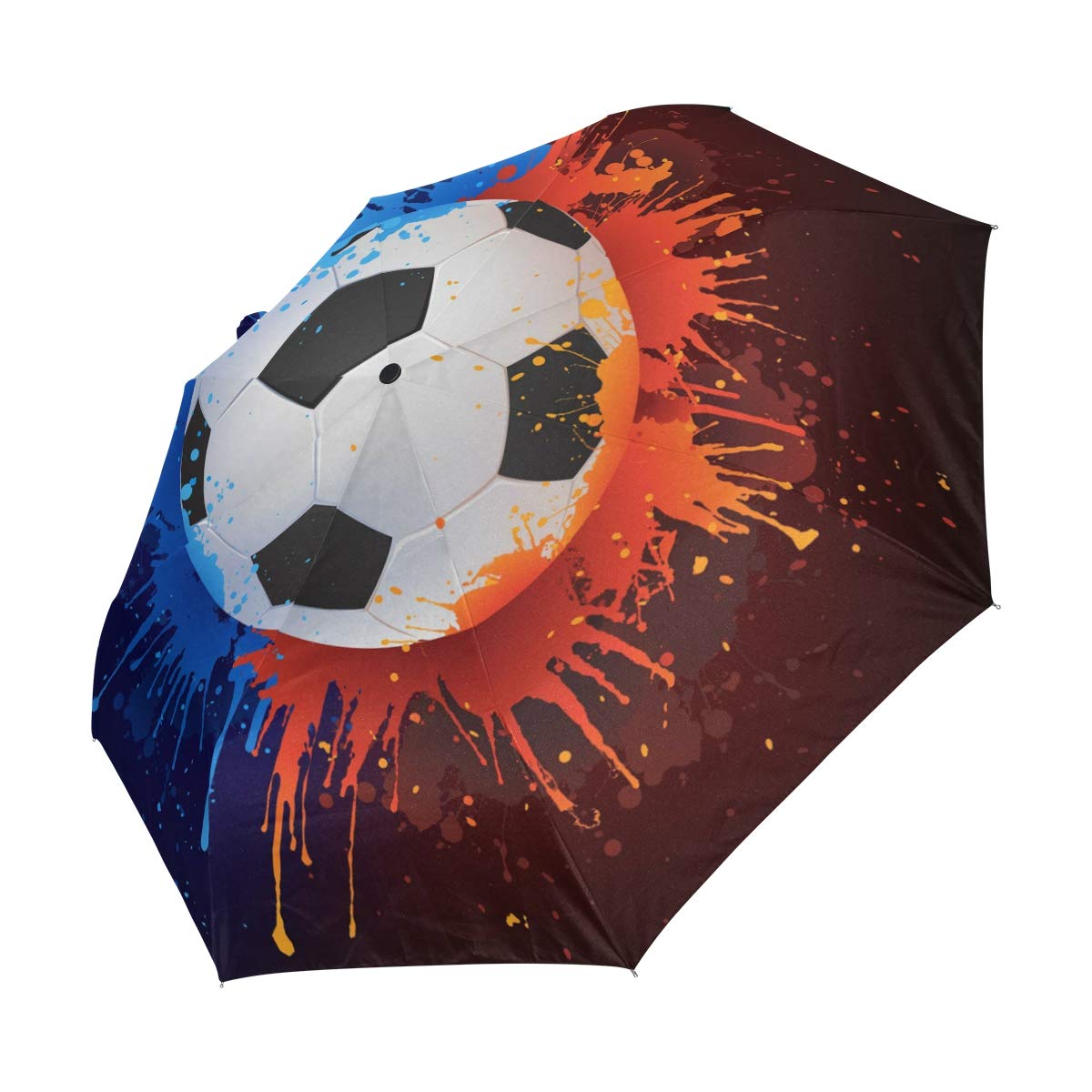 キッズ 紫外線防止傘 メンズ スポーツボール サッカーアートペイント 自動折りたたみ 女の子 B07gn6jv4n Wxlife 防風 旅行 ゴルフ傘 新品即決