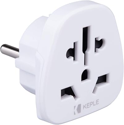 Keple Travel Adapter EU Universal Plug World to European Type F/C Converter UK