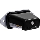 TRUE MODS Black LED Trailer License Plate Light, Surface Mount Tag Lamp | Black, DOT FMVSS 108, SAE L, Submersible, 12V DC, Universal, Tag Lamp, For Car Truck Enclosed Boat Trailer