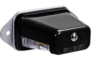ONLINE LED STORE TRUE MODS Black LED License Plate Light for Boat Trailer [Surface Mount] [DOT FMVSS 108] [SAE L] [Waterproof] [12V DC] Universal Submersible Tag Lamp for Auto Work Utility Flat Bed Box Semi Truck RV
