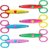 Asdirne Kids Scissors Craft Set of 6 Serrated Zig Zag Assorted Colors view 2