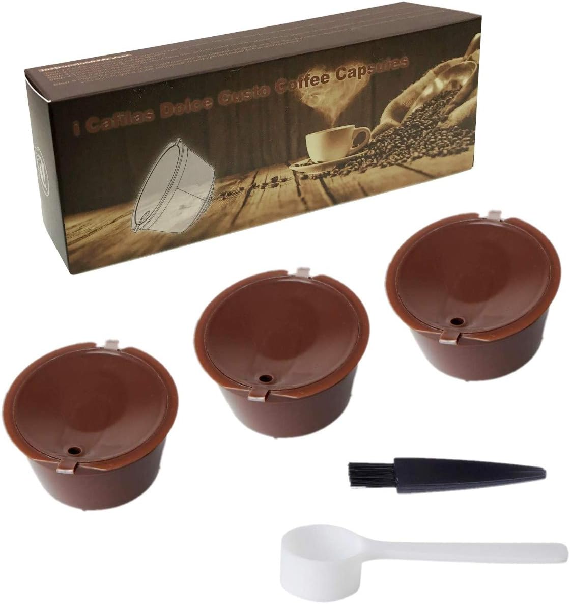 JZK 3 x Filtros cápsulas de café Reutilizable para cafetera Dolce Gusto  capsulas rellenables de café de máquina filtros para café molido Filtros y  repuestos para cafeteras Café y té futakuchi-hakata.com