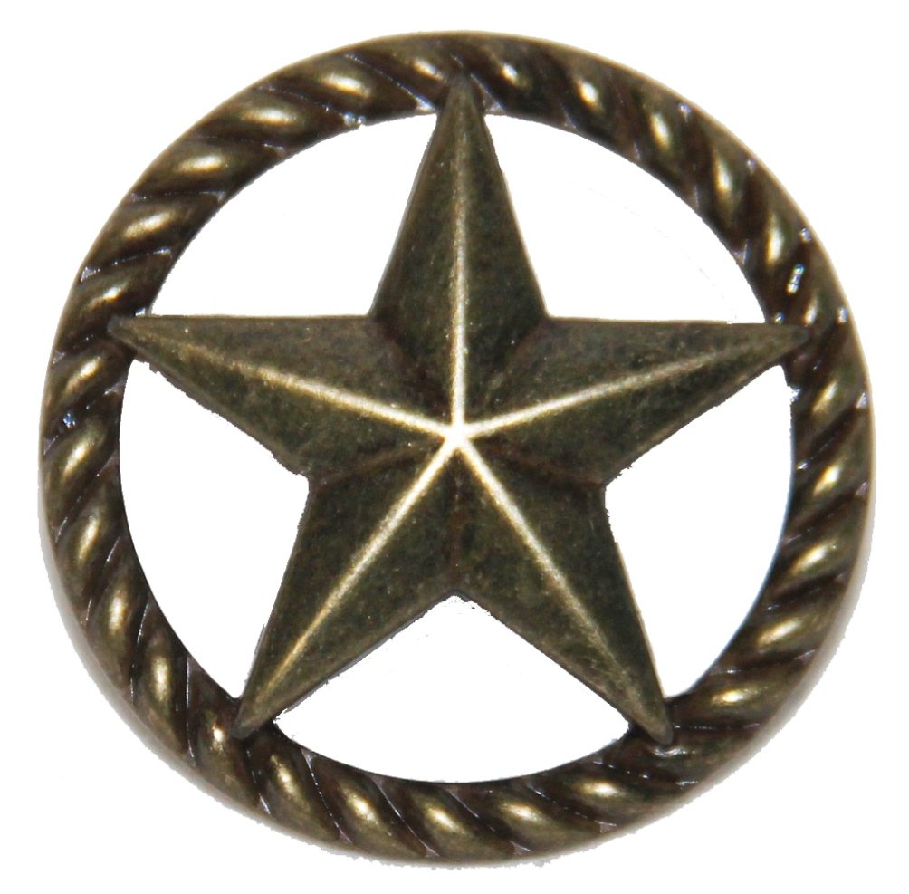Set Of 6 Thin Rope And Star Drawer Pulls Cabinet Knobs Western