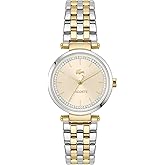 Lacoste Orba Women's Quartz Watch - 3 Hand - Crystal Dial - Link Bracelet - T-Bar Design - Minimalist Timepiece - Gift for Her - 30mm