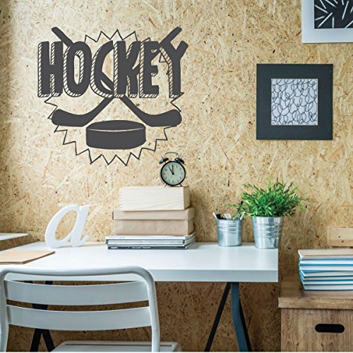 Hockey Stick Wall Decal - Vinyl Decor For Players, Fans, Bedroom or Playroom - Sports Themed Decoration - Thumbnail 4