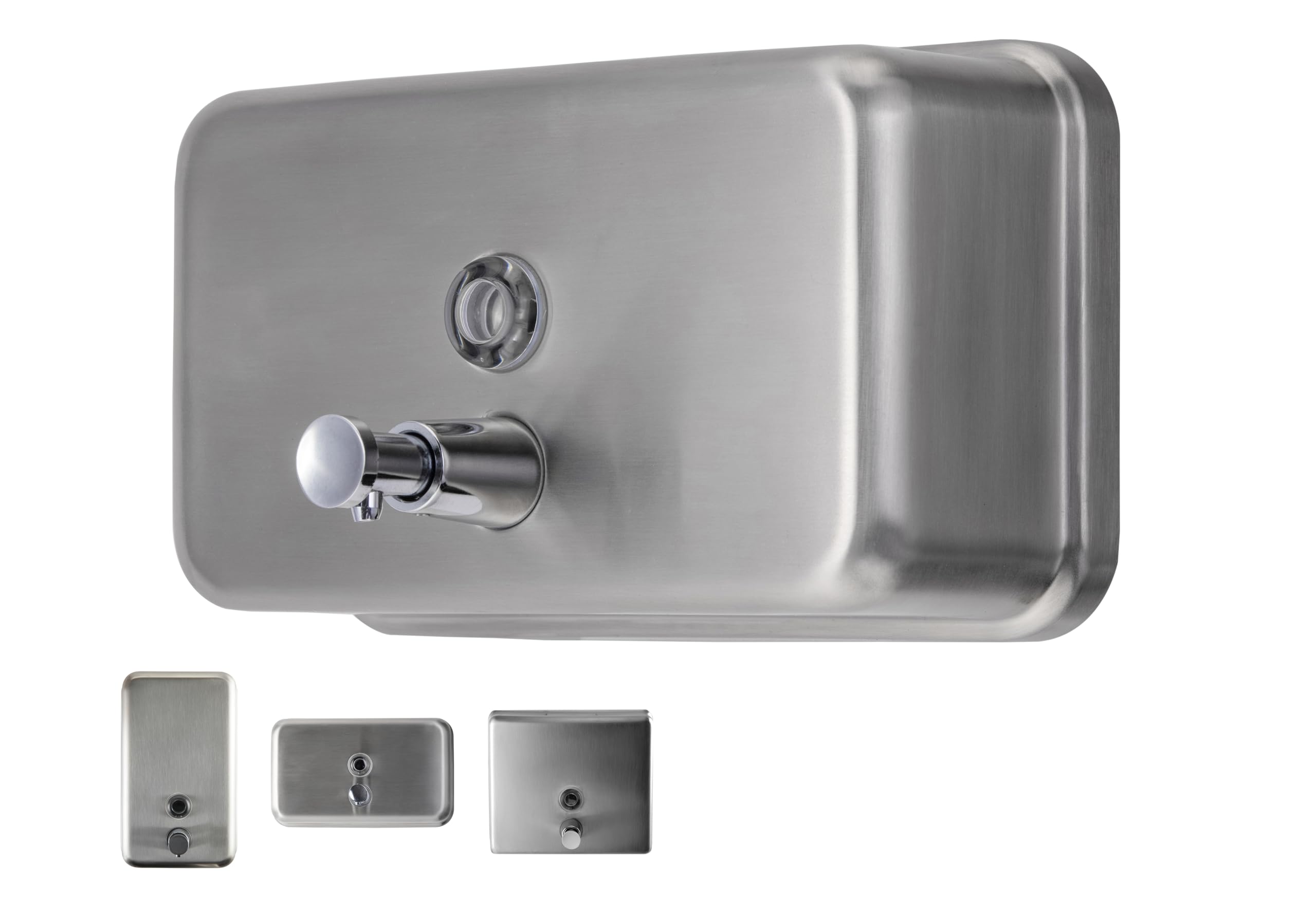 EnBath Commercial Soap Dispenser Wall Mount – Horizontal Stainless Steel Wall Mounted Soap Dispenser for Bathroom - New Superior Design with Anti-Leak Pump and Corrosion-Proof Lining- 37oz (1100ml) by