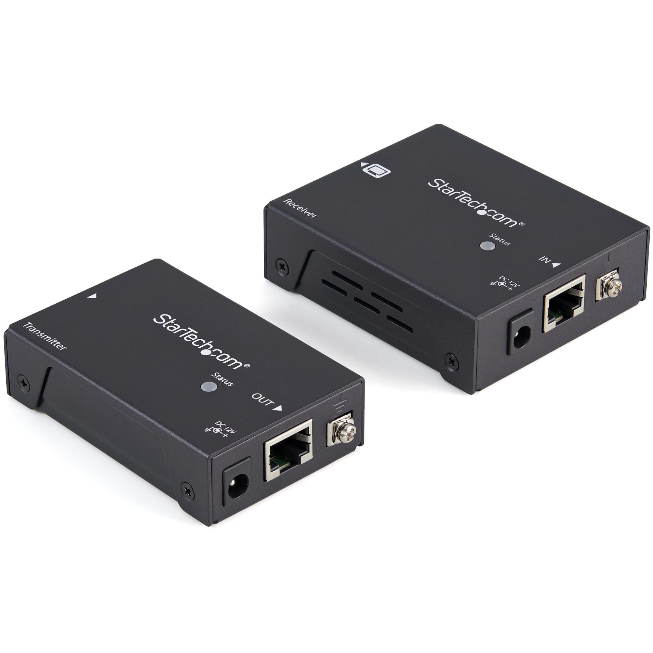 StarTech.com ST121HDBTPW 330 ft (100 m) HDMI Over Cat6 Extender, HDMI Over CAT5, HDBaseT Extender, 4K30, HDMI Video Extender