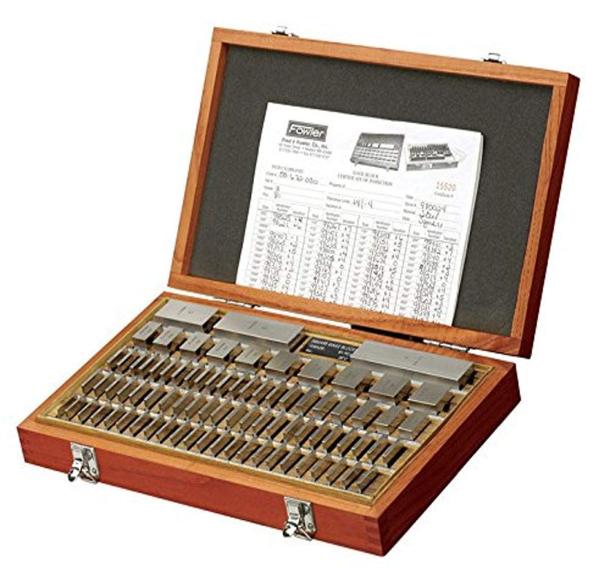 Fowler 53672030 Steel Square Gage Block Set, 81 Piece, AS1 Grade