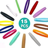 Puppy Whelping Collars, Uiuix 15 Colors Puppy ID Collars, Double-Sided Soft Adjustable ID Bands for Newborn Pet Dog Cat (15 P