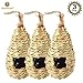 3 Pcs Grass Bird Hut --- Cozy resting place for birds - Provides shelter from cold weather - Bird hideaway from predators - Hand-Woven Teardrop Shaped - 100% Natural Fiber - Ideal for Finch & Canary
