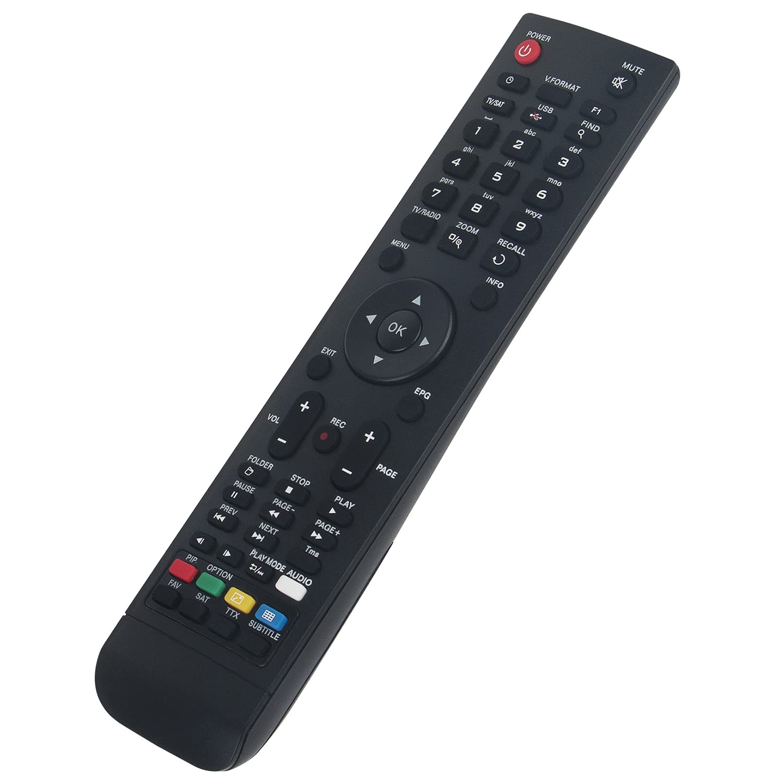 Replacement Remote Control Fit for AMIKO Retro Game Console Amiko Impulse T2/C; Amiko Impulse T2/C WiFi; Amiko Impulse 265 T2/C; SHD-8320 SHD-8330 SHD-8340