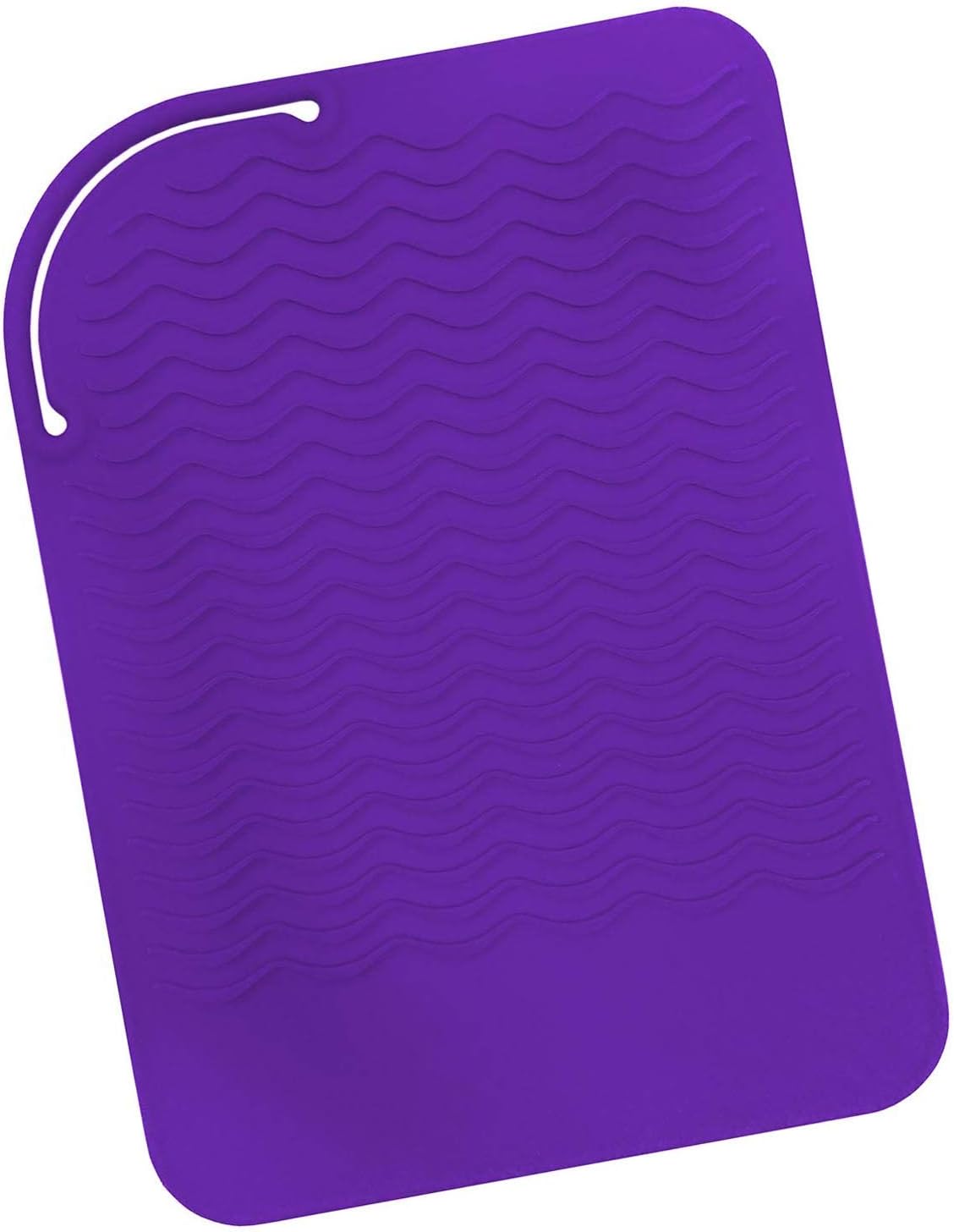 Sygile Silicone Heat Resistant Travel Mat, Anti-heat Pad for Hair Straighteners, Curling Irons, Flat Irons and Other Hot Styling Tools - Purple