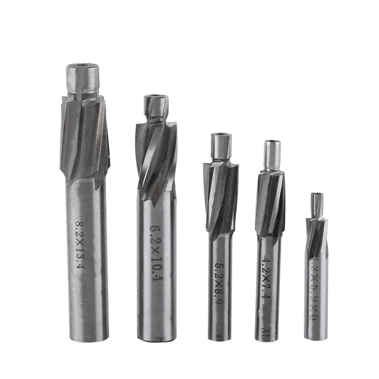 5pcs Counterbore Set Counterbore Drill Bit Set High Toughness Countersink Milling Cutter Mill Cutter Set HSS-AL Countersink End Mill Cutter Set M3 M4 M5 M6 M8