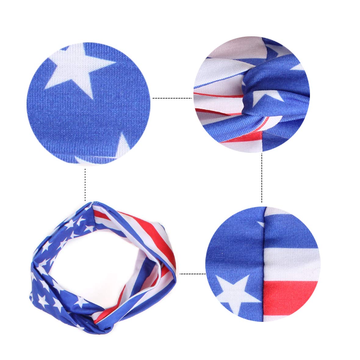 Kachanaa 6 Pack Boho Criss Cross Headbands Wig Vintage Elastic Bandana Headbands Hair Band Head Wrap for Women for Yoga Outdoor Sport Accessories(S4) : Beauty