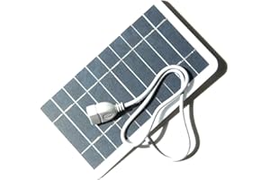 Solar Panel BORTT 2W 5V Small Solar Panel with USB DIY Monocrystalline Silicon Solar Cell Waterproof Camping Portable Power S