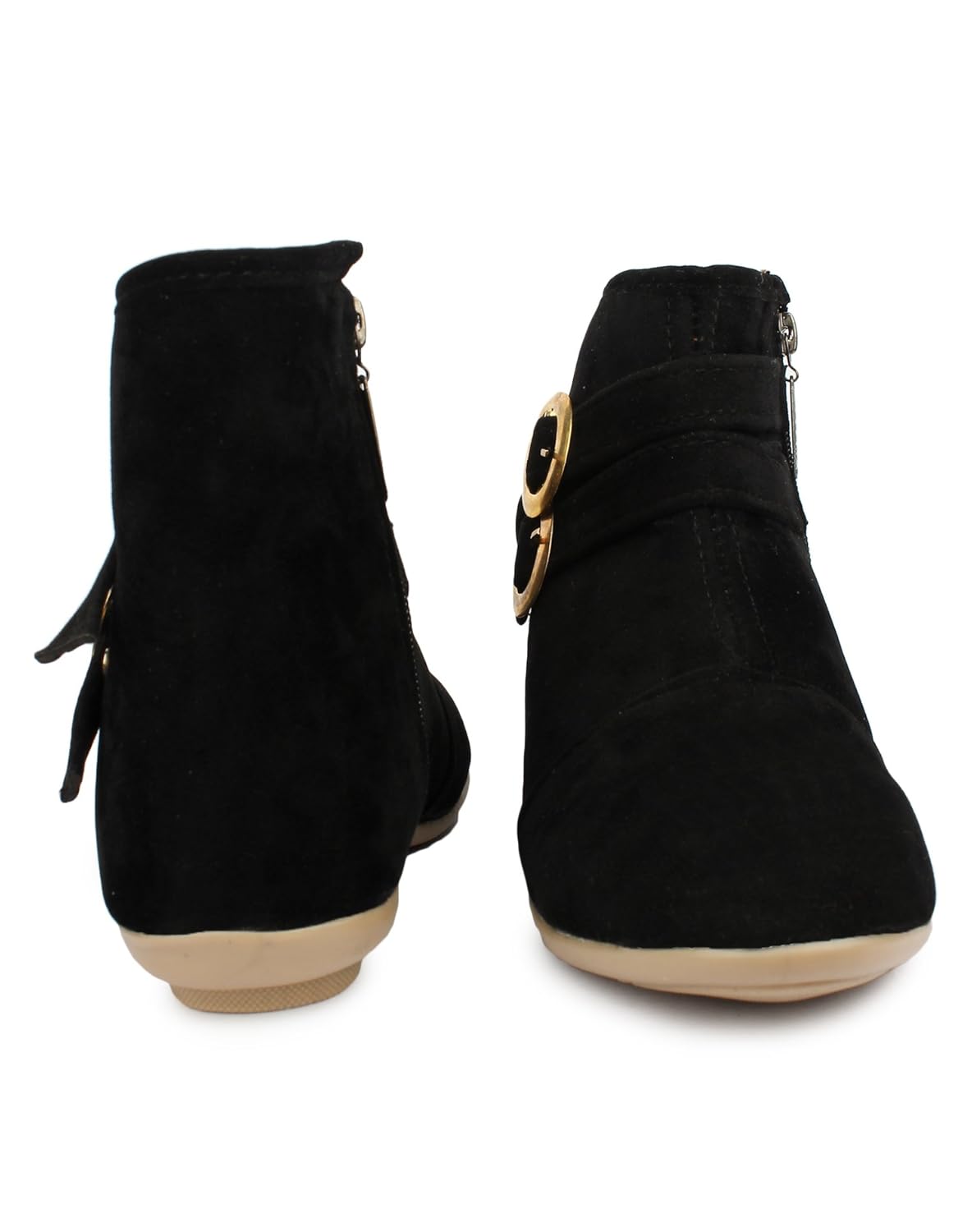 orysta stylish boot double b buckle black for women