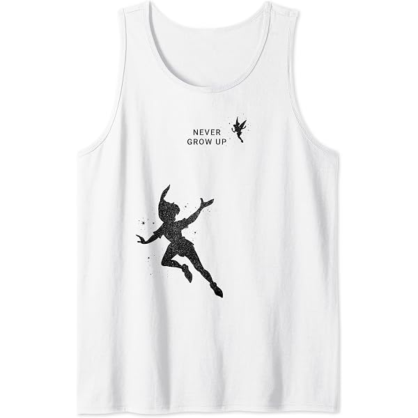 T-shirt Peter Pan "Never Grow Up" - Unisexe, Coton, Taille Régulière, Neuf Sans étiquette
