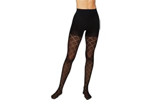Hanes EcoSmart Women's Fashion Diamond Outline, Control Top, Sheer Toe, Tights