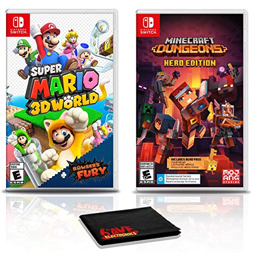 Super Mario 3D World + Bowser's Fury Game Bundle with Minecraft