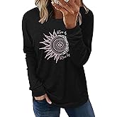 Angerella Women's Casual Loose Fit Pocket Shirts Printed Tops
