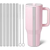 MIMORE Replacement Straw for Hydrojug 40 oz - 6 PCS Metal Straws Resuable Compatible with Hydrojug Straw Replacement 40 oz