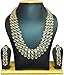 YouBella Jewellery Gold Plated Traditional Pearl Indian Temple Necklace Set with Earrings for Women (Style 2)