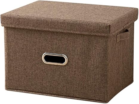 Bverionant - Cesta de almacenaje plegable con tapa, organizador de