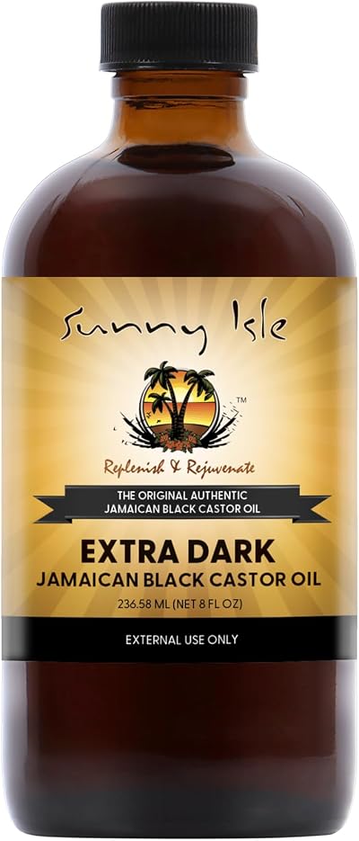Sunny Isle Extra Dark Jamaican Black Castor Oil 8oz Natural Hair Scalp Skin