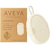 Natural Loofah Sponge – Exfoliating Body & Face Scrubber with Hand Strap, Plant-Based Shower & Bath Loofah Pad, Best Spa-Grade Skin Care for Men, Women & Bikini Area, Eco-Friendly Luffa, 1 Count