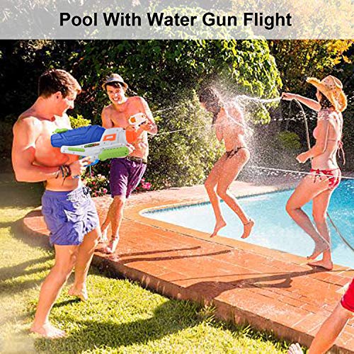Browill [2 Packs Premuim Water Guns Blaster, Big High Capacity(36oz) Long Range(35ft.) Super Soaker Squirt Guns Pistol Toys for Kids Adults for Swimming Pool Beach Outdoor Famliy Games
