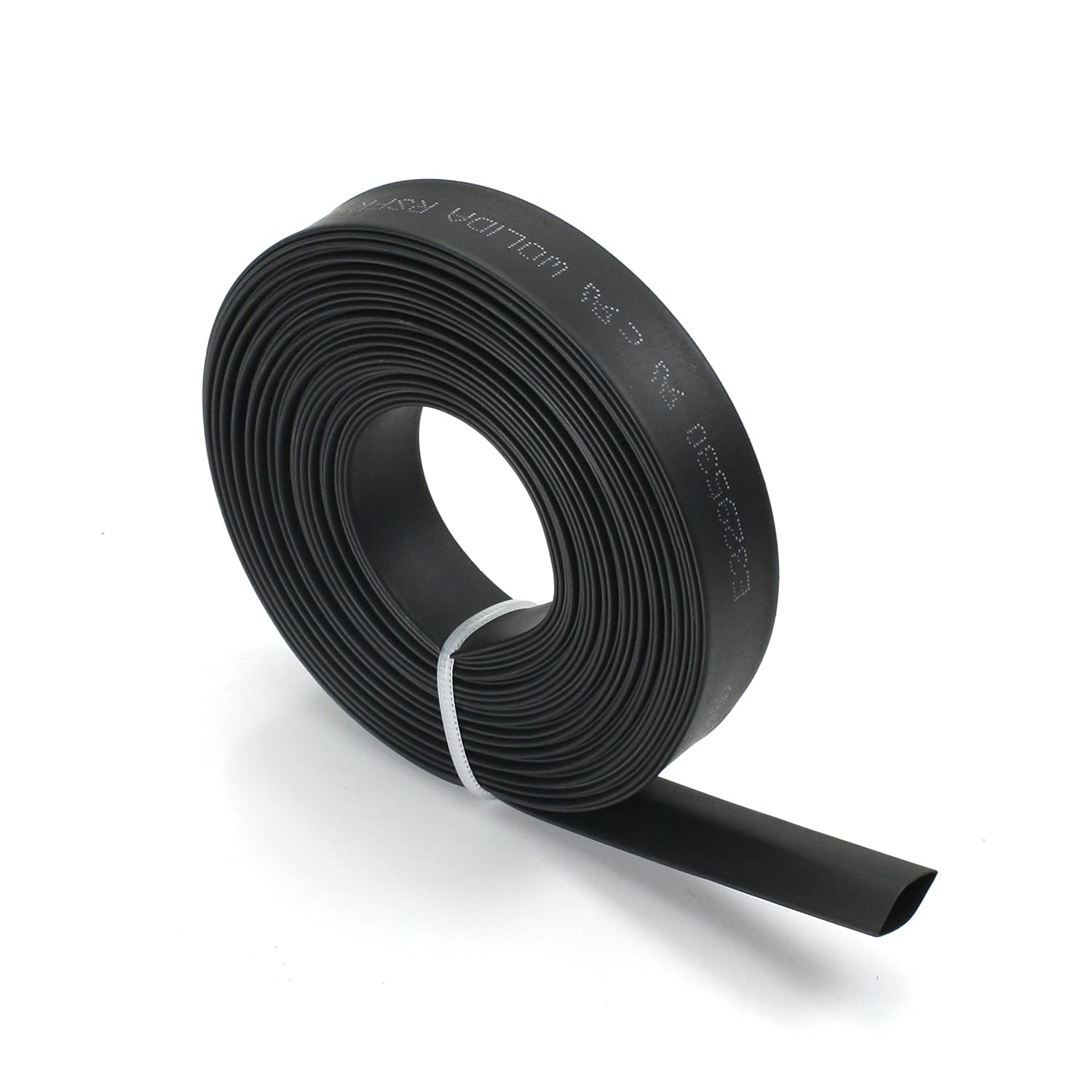 Othmro 1pc Heat Shrink Tubing, 8mm ID Shrink Tube Electric Insulation Tube, 2:1 Ratio Heat Shrink Sleeving Cable Protector—Black (Length: 5m)