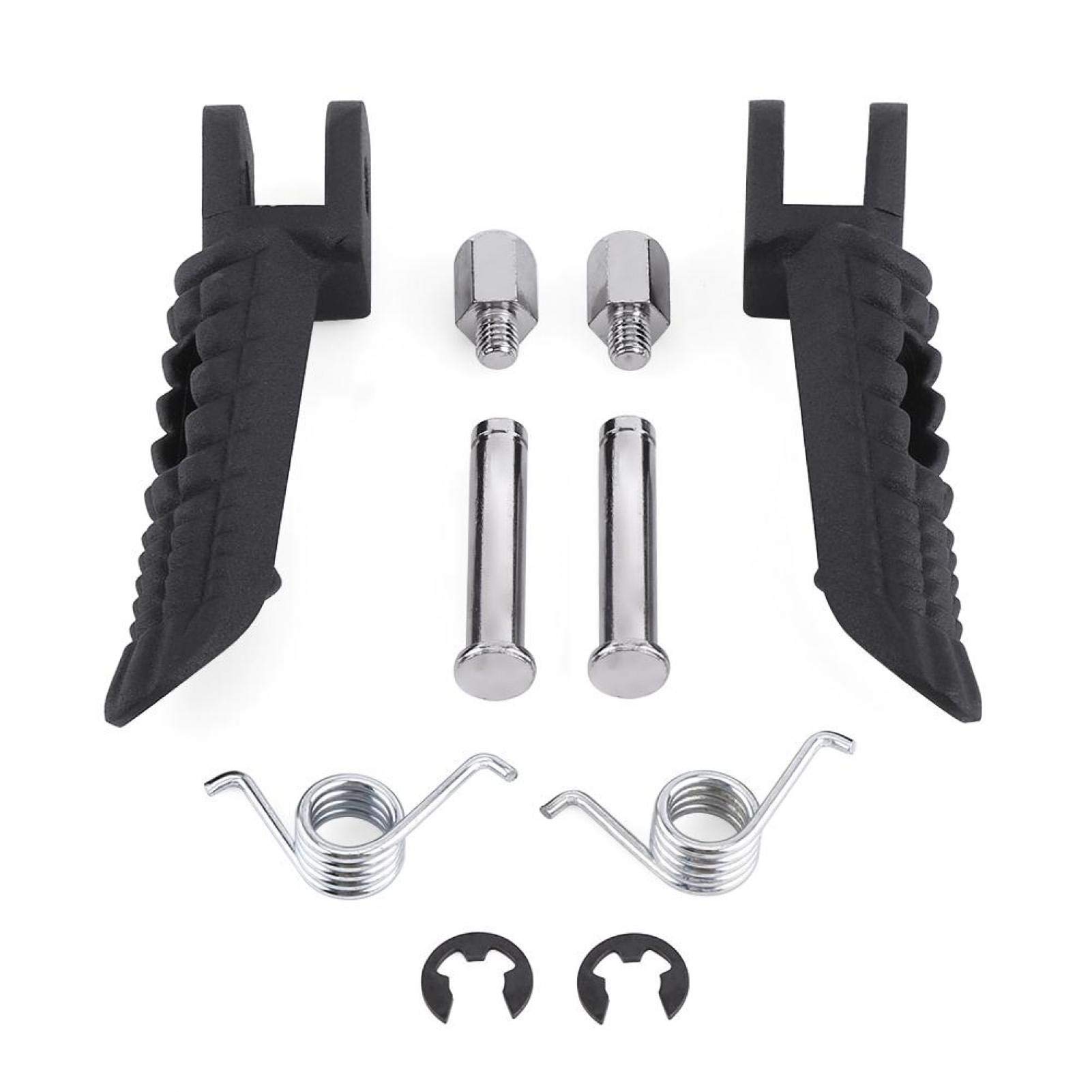 Suuonee Motorcycle Foot pegs Front Footrests For GSXR600 GSXR750 GSXR1000[Black]