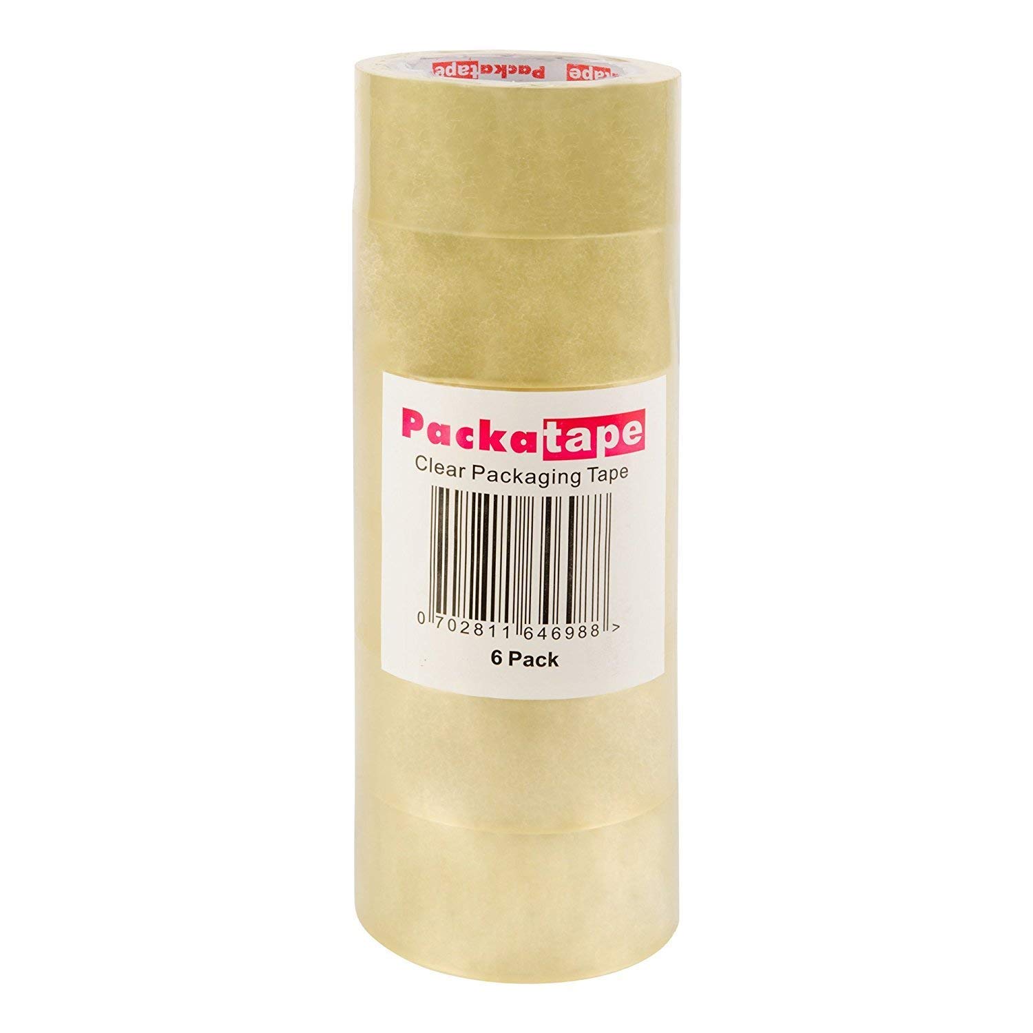 Packatape — 6 Rolls 1.88 Inches x 72.2 Yards Clear Packaging Tape for Parcels and Boxes. This 6 roll pack of Heavy Duty Clear Packing Tape Provides a Strong, Secure and Sticky Seal for your Boxes