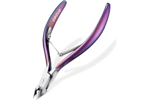 Cuticle Trimmer Cuticle Nippers Clippers Stainless Steel Hangnail Remover Extremely Sharp Cutter Pedicure Manicure Tool, opove X7 Rainbow Gradient