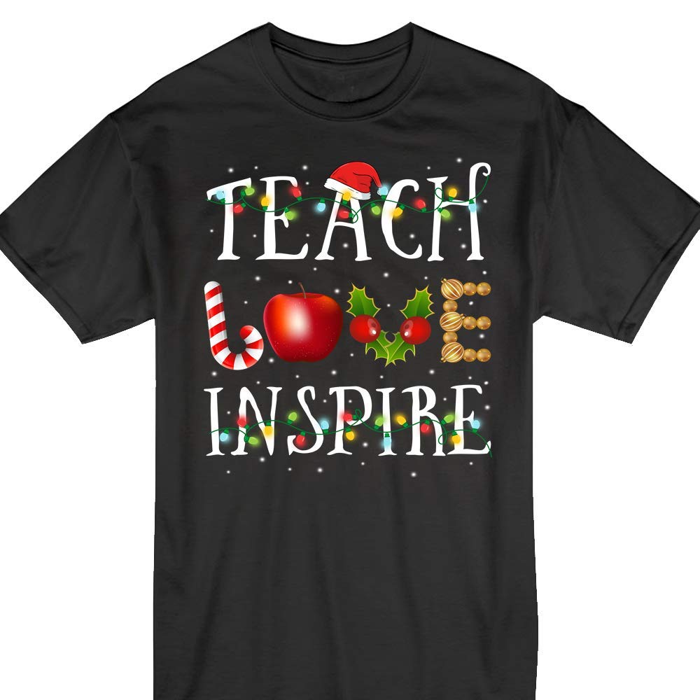 Teach-love-inspire Christmas Teaching Pride Tea Squad Customized Handmade T-shirt /sweater