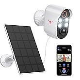 Occuwave 1080p Security Camera Wireless with Solar Panel, Cloud Storage, Live View, 2-Way Audio, Night Vision, Spotlights, 2.