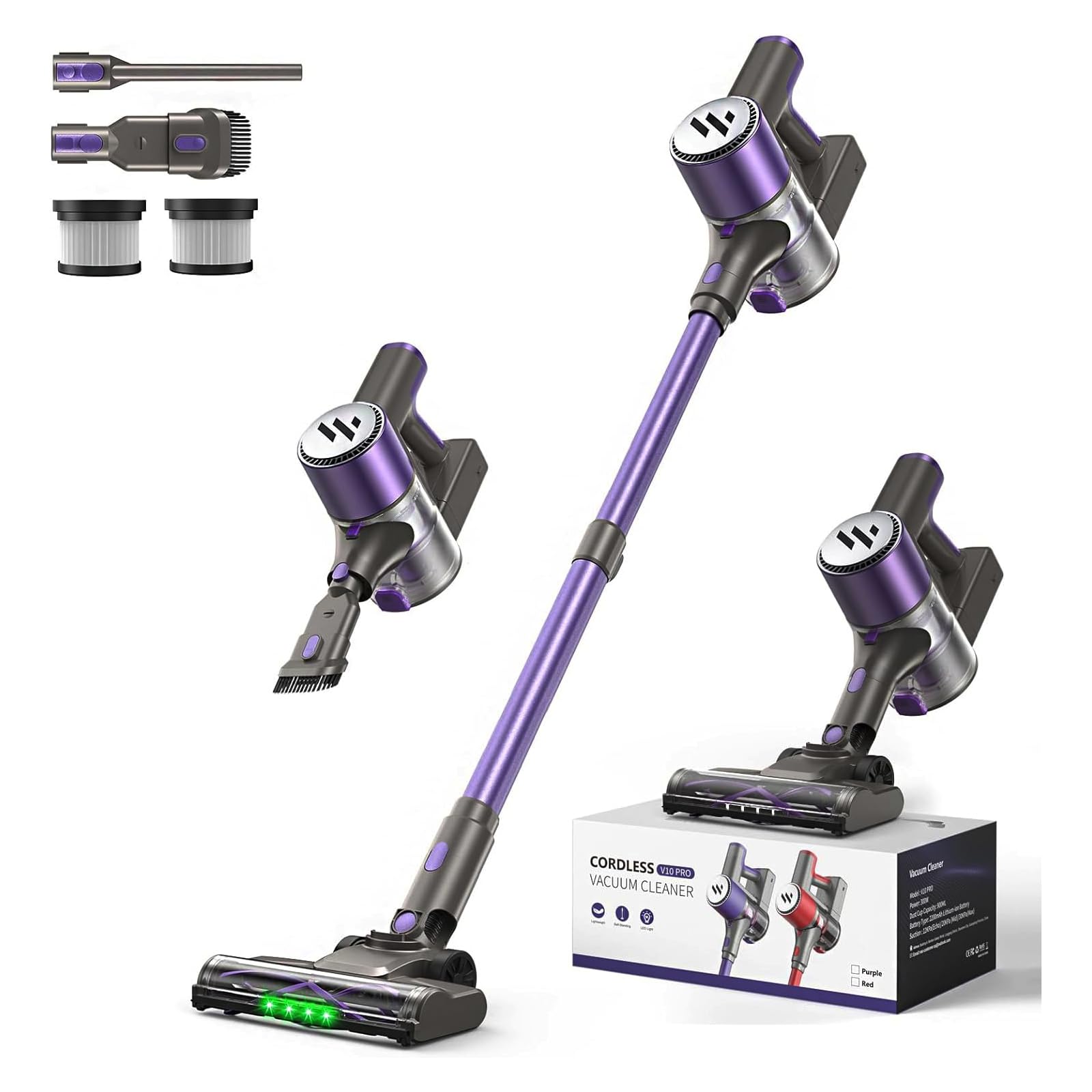 Photo 1 of MBTTODF Cordless Vacuum Cleaner,Vacuum Cleaner for Home with Brushless Motor,Lightweight Stick Vacuum with Self-Standing and Touch Screen,Hardwood Floor Vacuum for Pet Hair,Carpets,Tile(Light Purple)