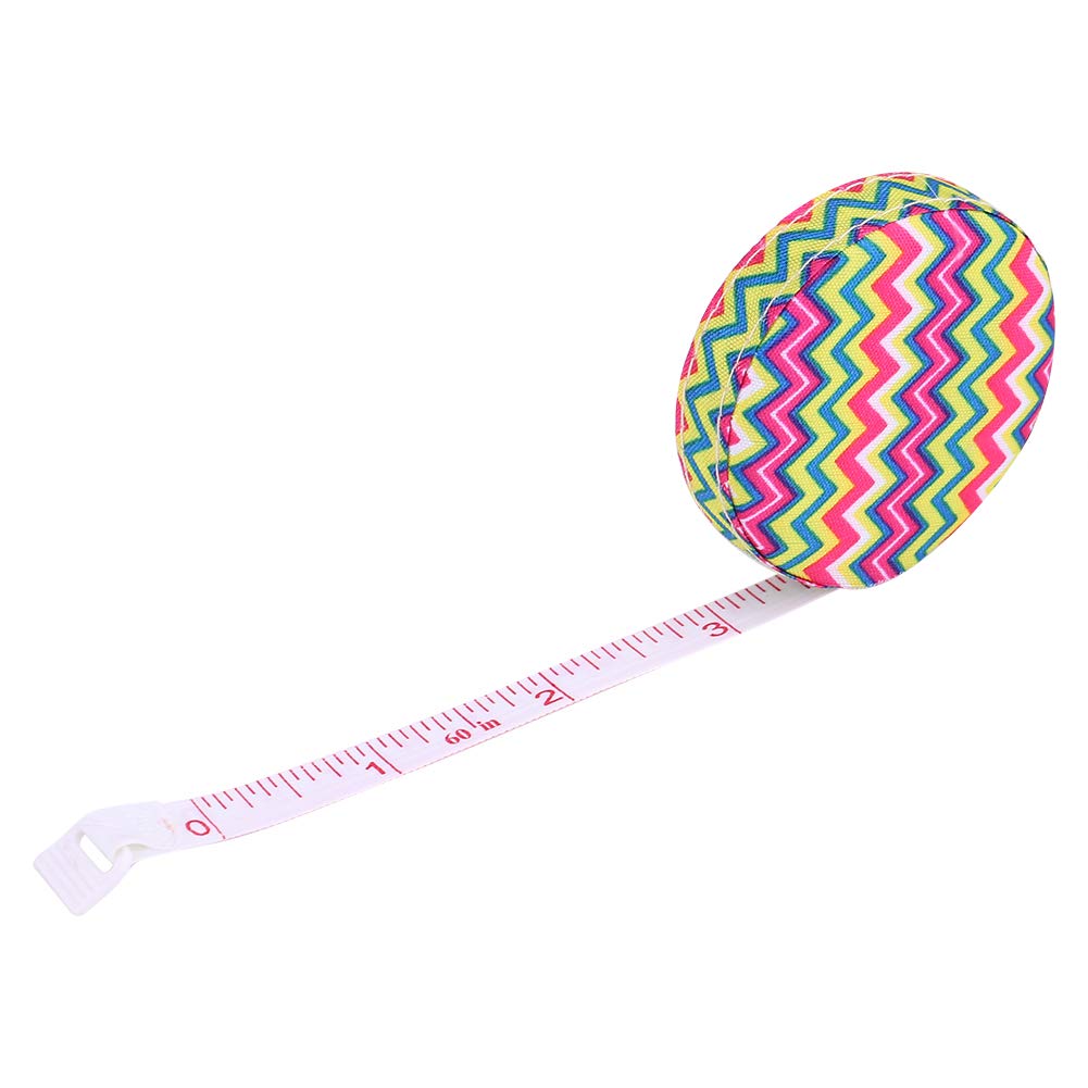 Hilitand Measure Tape 5.2cm/2in Accurate Measure Tape Dieting Measuring Tape Line Body Fitness Measuring Body Measurement Tailor Sewing Craft Cloth (Pink Ripple)