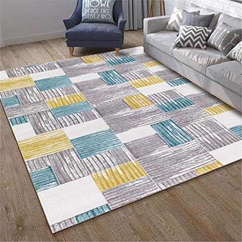 GBFR Long hair fashion bedroom carpet bay window bedside mat washable personality blanket Gradient color living room rug