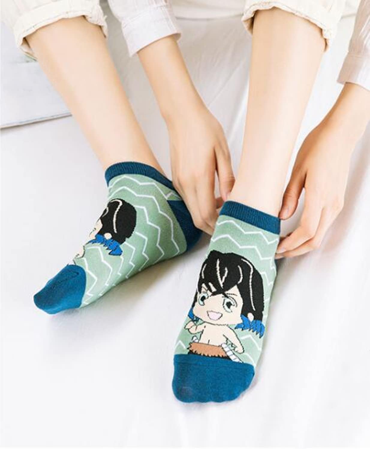 Groydbna Adult Kids Socks 5 Pairs Anime Cosplay Casual Cotton Anklet Socks