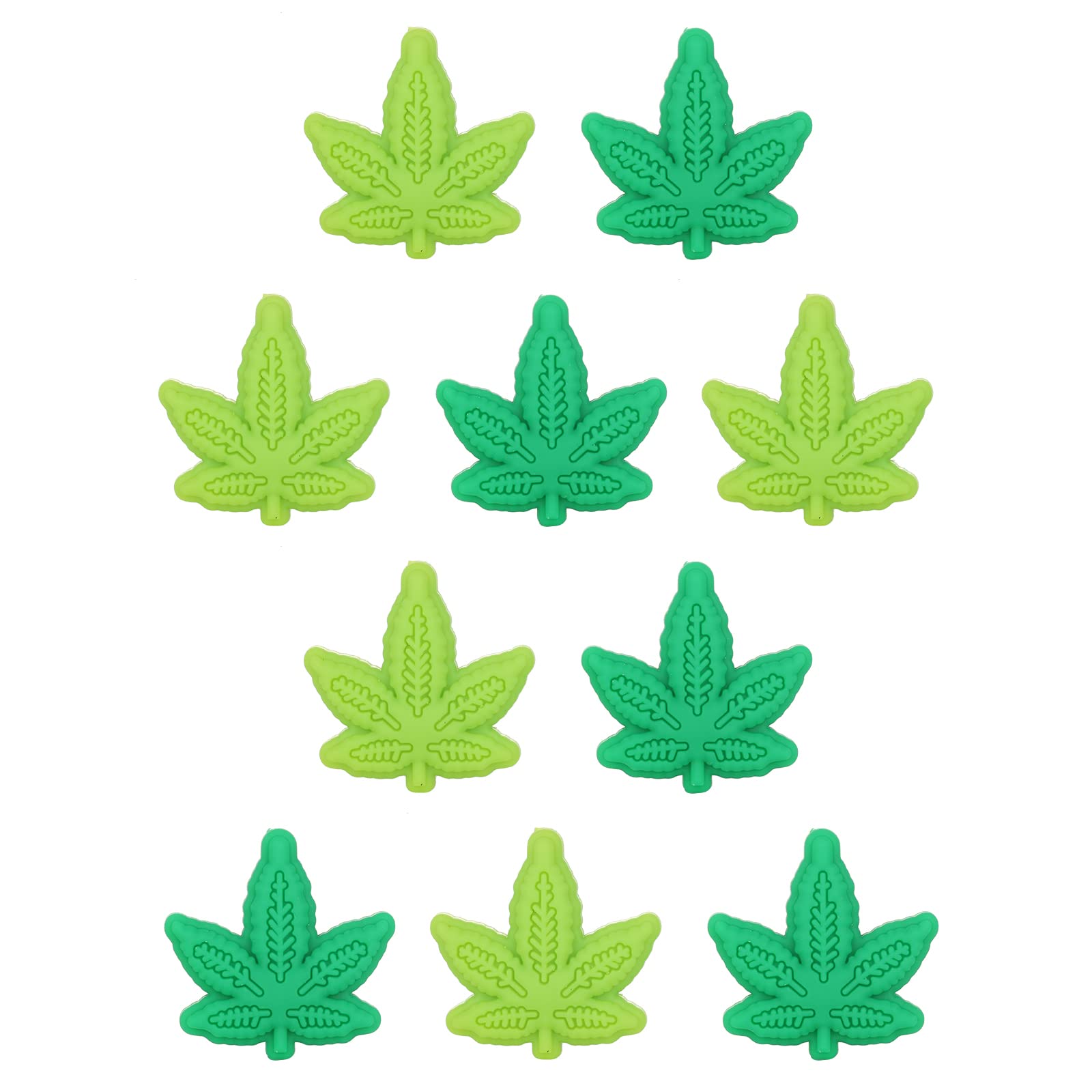 WEWAYSMILE 10pcs Mixed Round Geometry Silicone Beads, Silicone Beads Bulk, Mix Color Rubber Polygonal Beads, for Keychain Making Necklace Bracelet Craft DIY(Maple Leaf) (AQ)