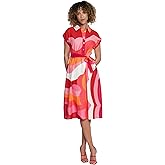 Maggy London Womens Versatile Short Sleeve Collared A-line Dress for Women | Wedding Guest Dresses for Women