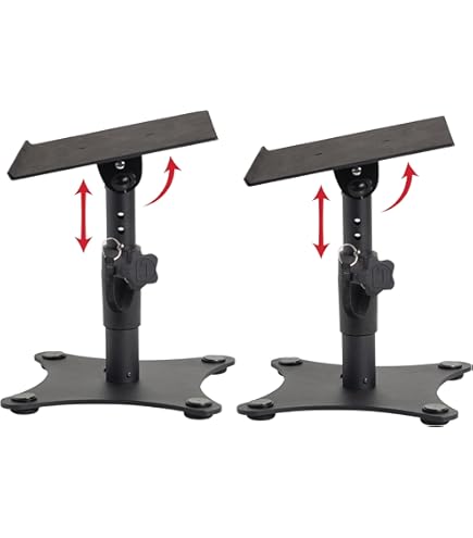 Supporto Monitor Da Studio Gravity SP 3102 | Morsetto Da Tavolo Regolabile | Girevole 360&deg; | Imbottitura EVA | Antiribaltamento