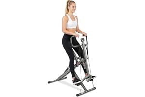 Sunny Health & Fitness Row-N-Ride PRO, Full Body Combo Squat Machine w/Optional Resistance Band, Easy Setup Ab Workout Exerci